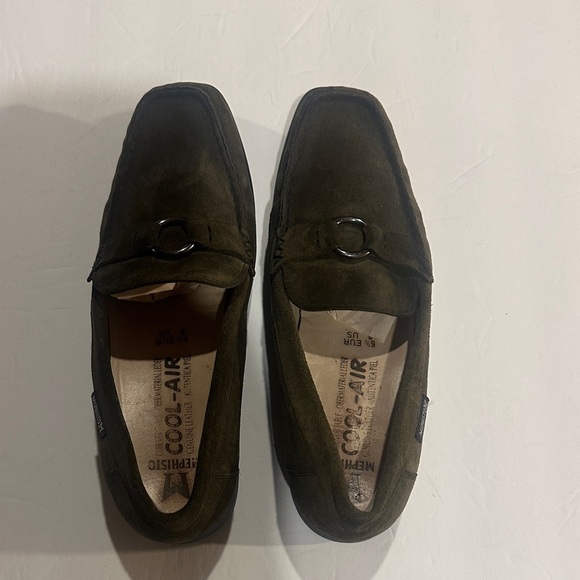 Mephisto Shoes - Mephisto cool air Suede olive leather Loafers comfort shoes w front circle sz 8
